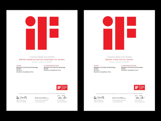 SABLIER Wins the Prestigious iF Design Award for Period Panties and Travel Lingerie!