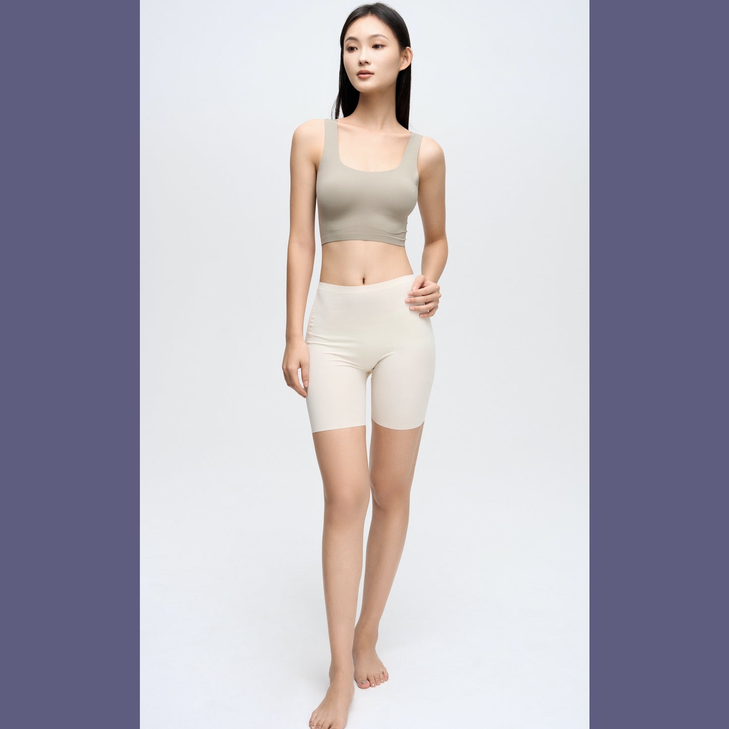 1+1: Ultimate Seamless Bra with Silicone Breathable Nipple Cover - Olive