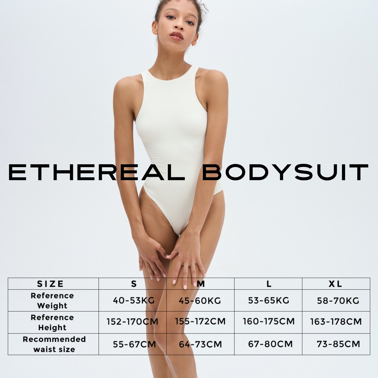 SLEEVELESS HIGH NECK BODYSUIT - BLACK