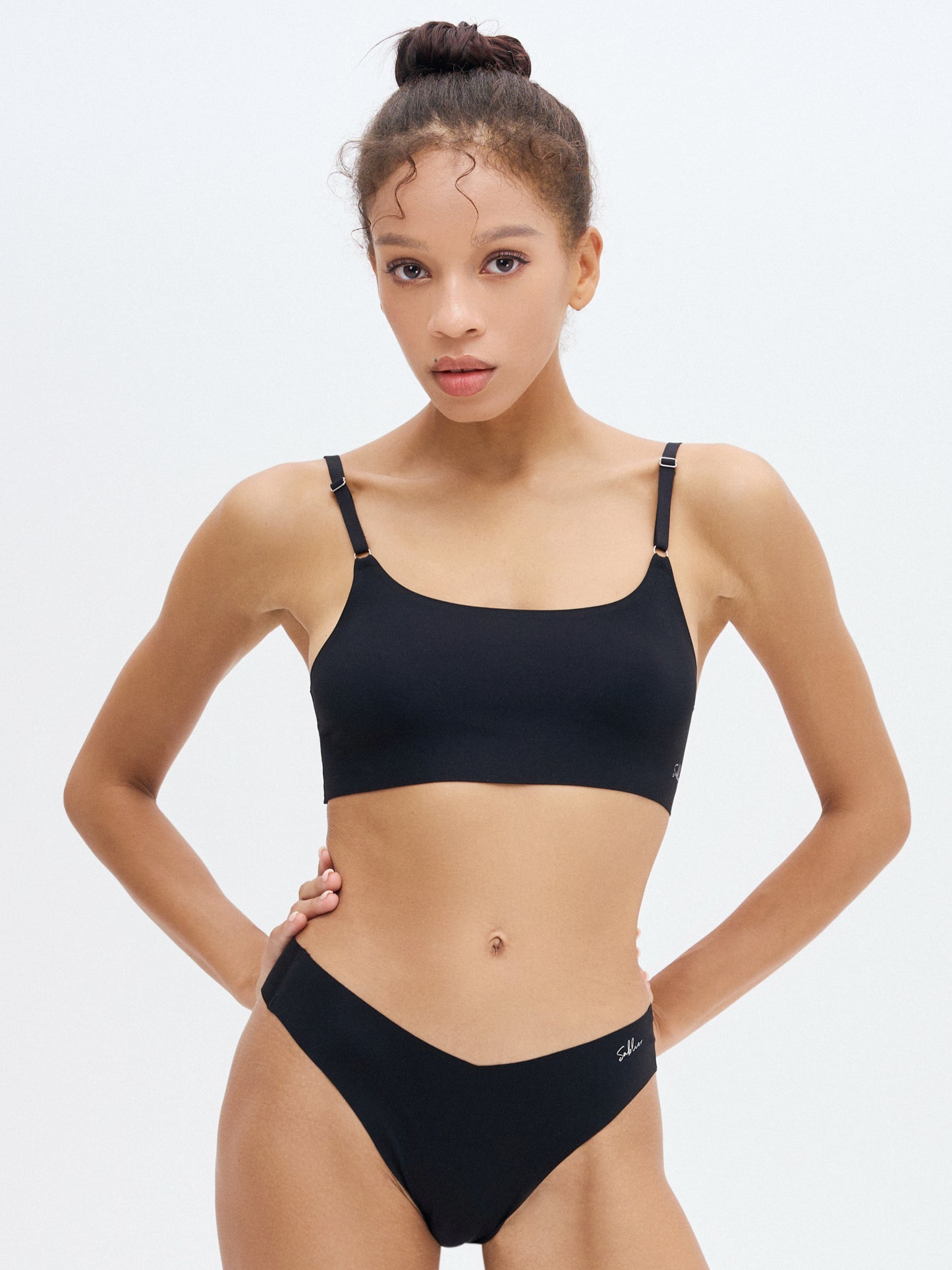 3-Pack U-Neck Travel Lingerie Set with Silicone Breathable Nipple Cover