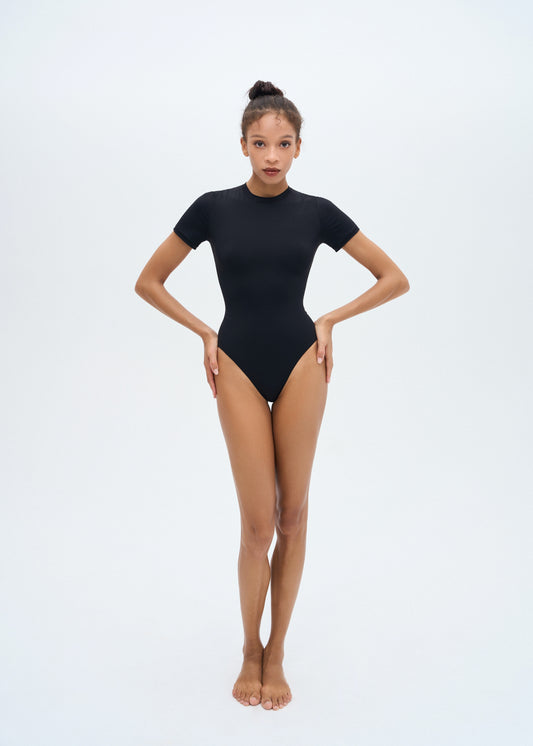 T-SHIRT BODYSUIT - BLACK