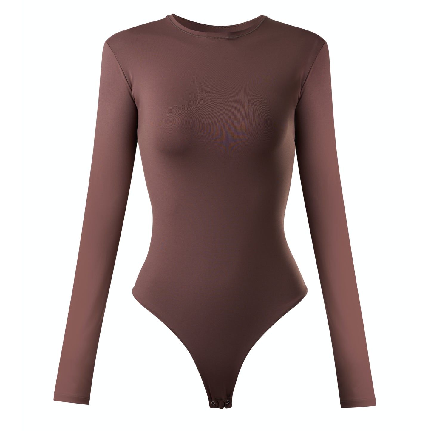 LONG SLEEVE CREW NECK BODYSUIT - BROWN