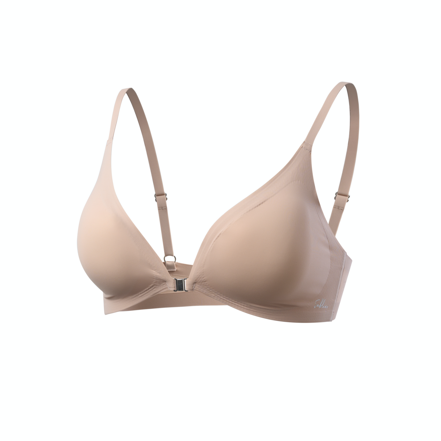 Seamless Bra with Magnetic Front Buckle - Vanilla