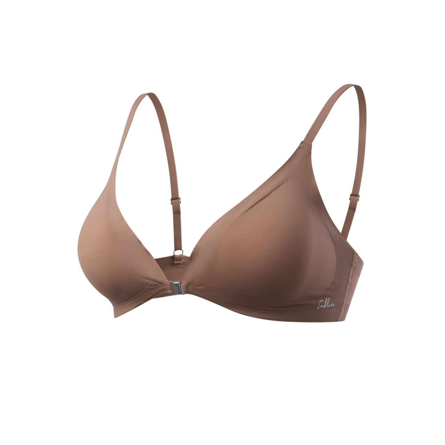 Seamless Bra with Magnetic Front Buckle - Mocha