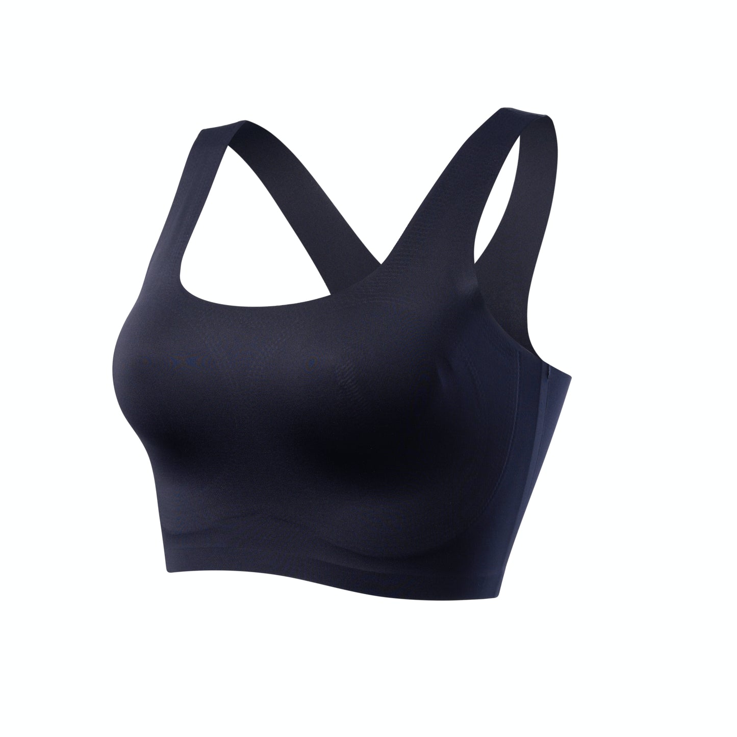 1+1: Ultimate Seamless Bra with Silicone Breathable Nipple Cover - Black