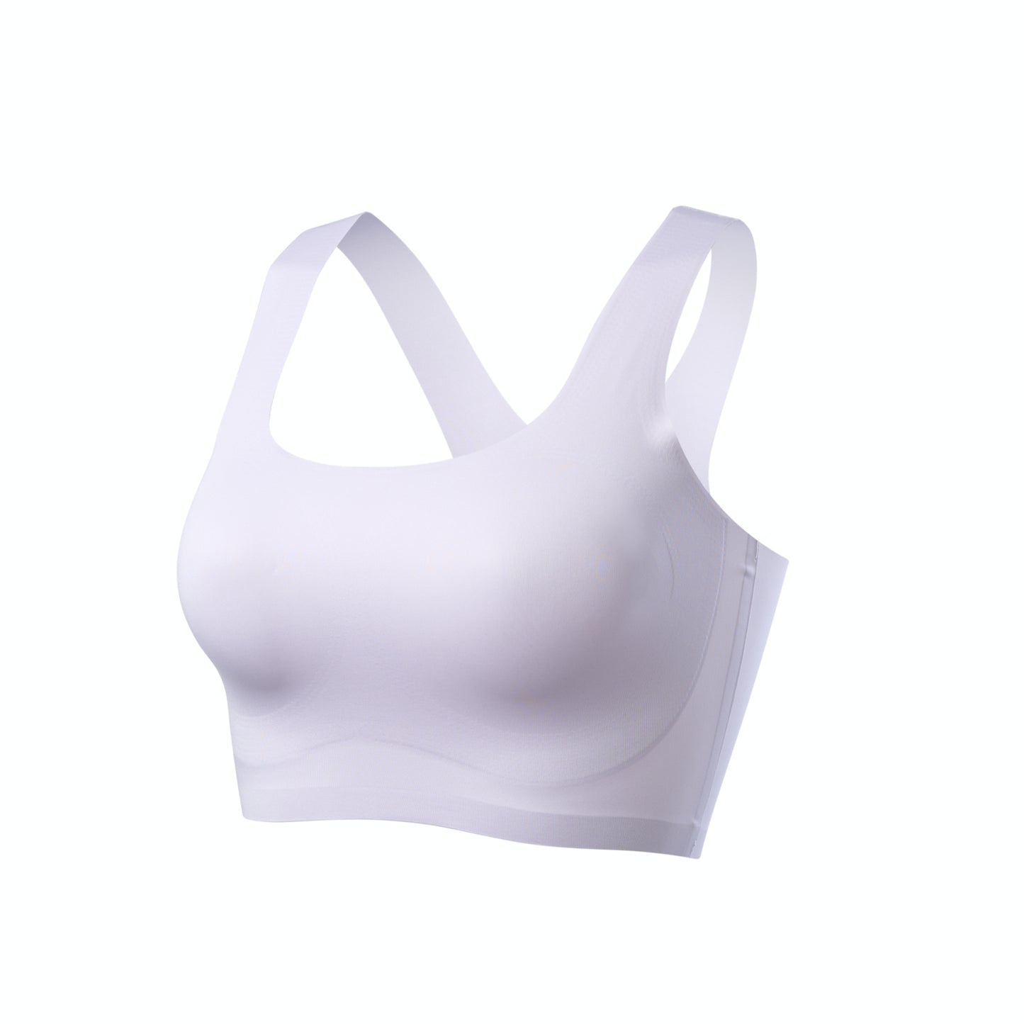 1+1: Ultimate Seamless Bra with Silicone Breathable Nipple Cover - Purple