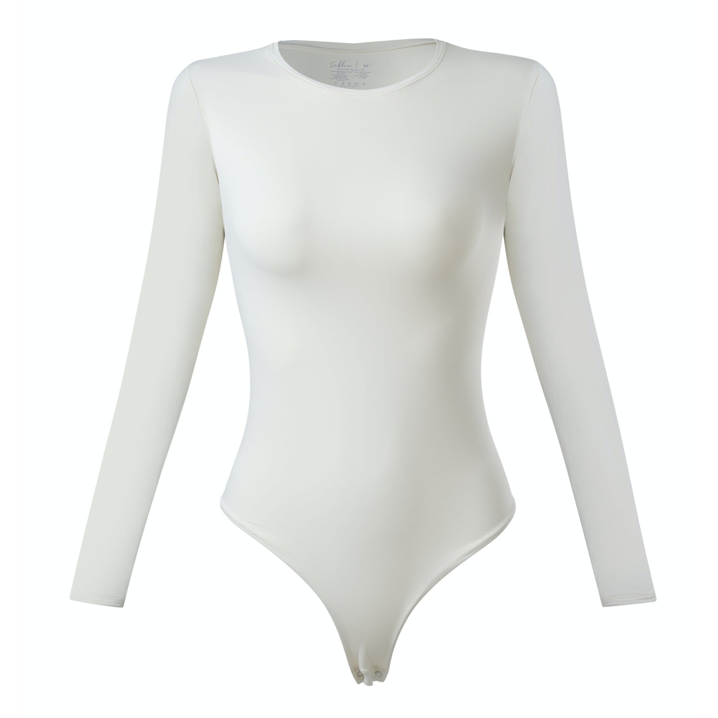 LONG SLEEVE CREW NECK BODYSUIT - IVORY