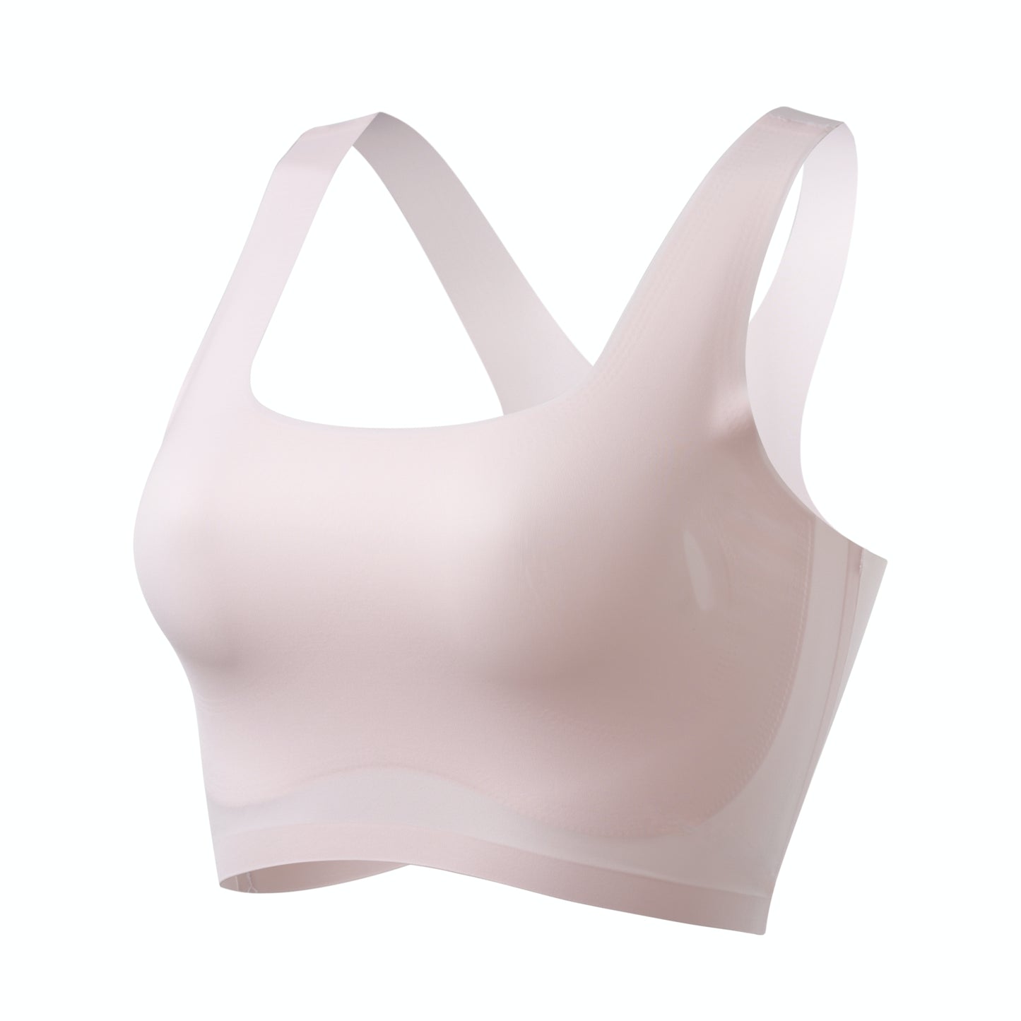 1+1: Ultimate Seamless Bra with Silicone Breathable Nipple Cover - Pink